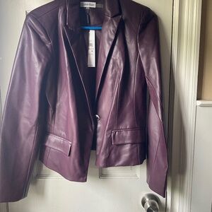 CALVIN KLEIN FAUX LEATHER JACKET 6